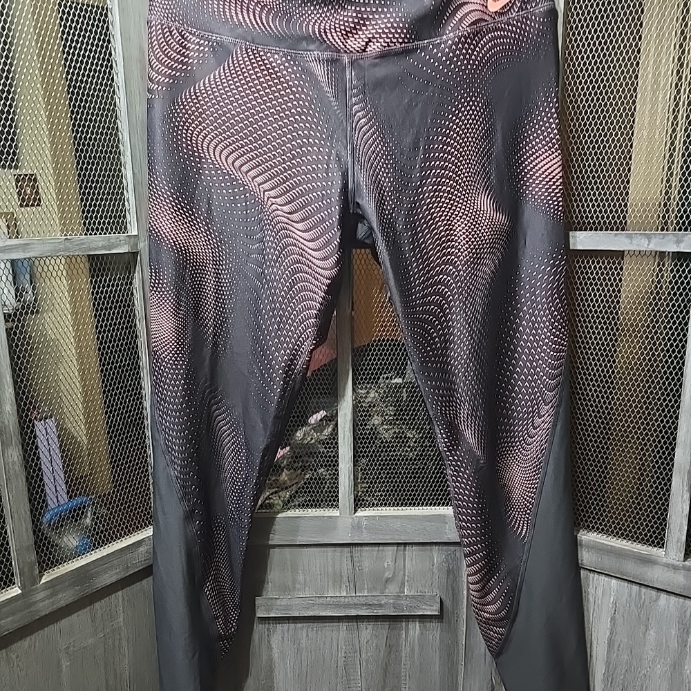 Womens Nike Dri-Fit Power Victory Tight Fit, Full Length, Sz XL, GRAY/PEACH, NWT
